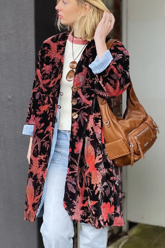 Bridgette Velvet Jacket By Sarah Jane Tiered Jacket Buttoned Jacket Zippered Jacket