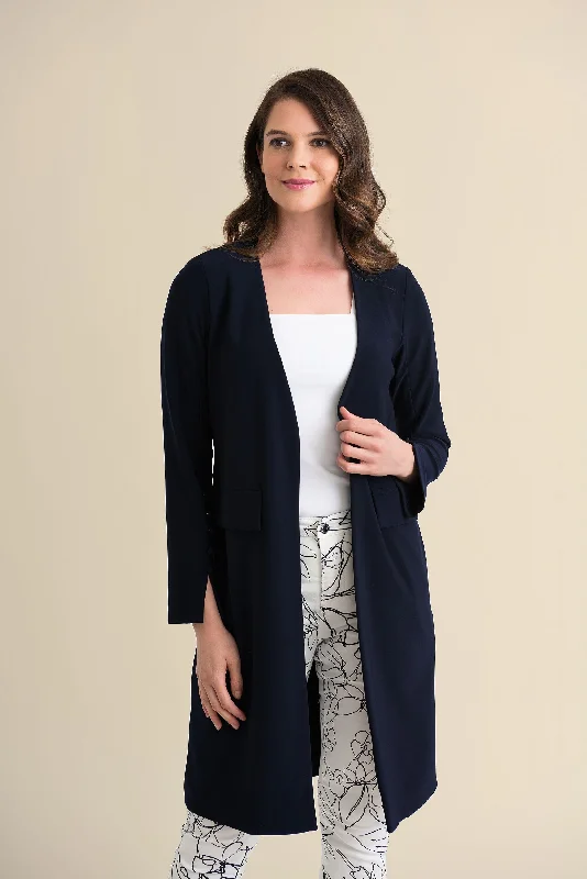 Joseph Ribkoff Collarless, Longline Jacket Wool Jacket Cashmere Jacket Tweed Jacket Joseph Ribkoff Collarless, Longline Jacket Wool Jacket Cashmere Jacket Tweed Jacket