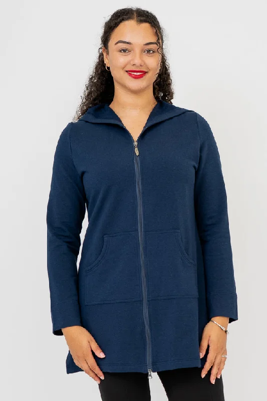 Cortes Jacket, Indigo, Bamboo Welt Pockets Slit Pockets Flap Pockets