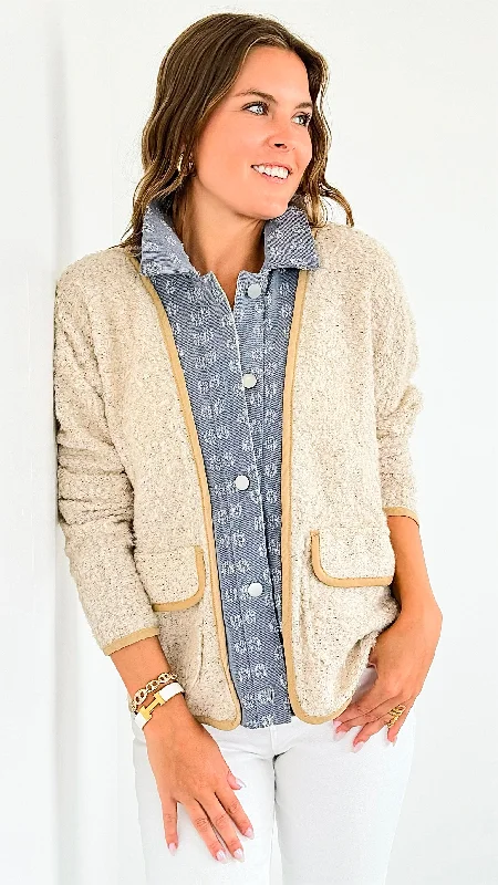 Alpine Charm Contrast Jacket Elasticated Jacket Padded Jacket Insulated Jacket
