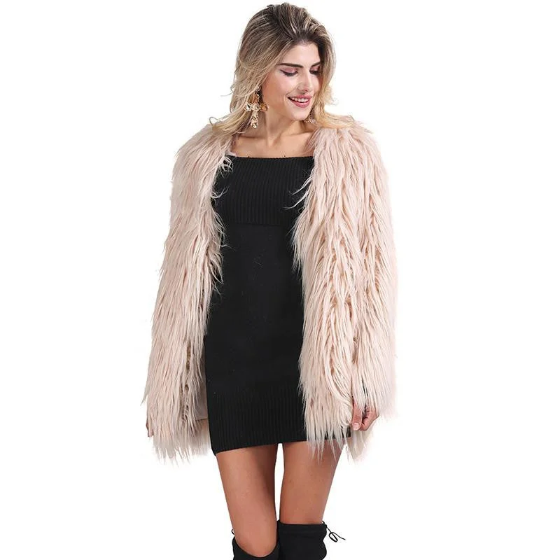 Elegant Faux Fur Coat Fluffy Chic Winter Coat Jacket Tiered Jacket Buttoned Jacket Zippered Jacket Elegant Faux Fur Coat Fluffy Chic Winter Coat Jacket Tiered Jacket Buttoned Jacket Zippered Jacket