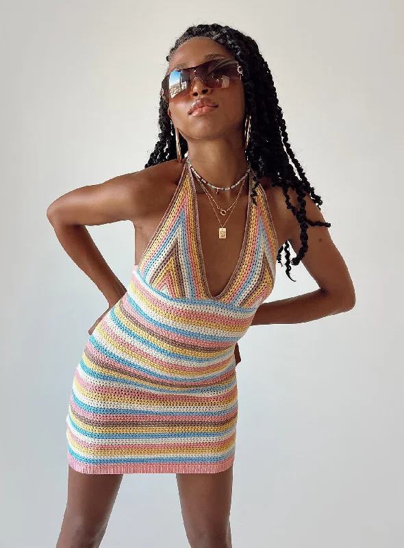 Emra Mini Dress Multi Fashionable Mini Dress with Pockets
