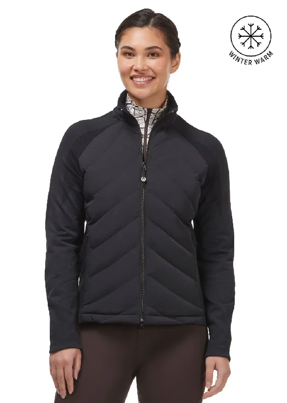 EquiTech Hybrid Quilted Riding Jacket Zip Front Button Front Snap Front