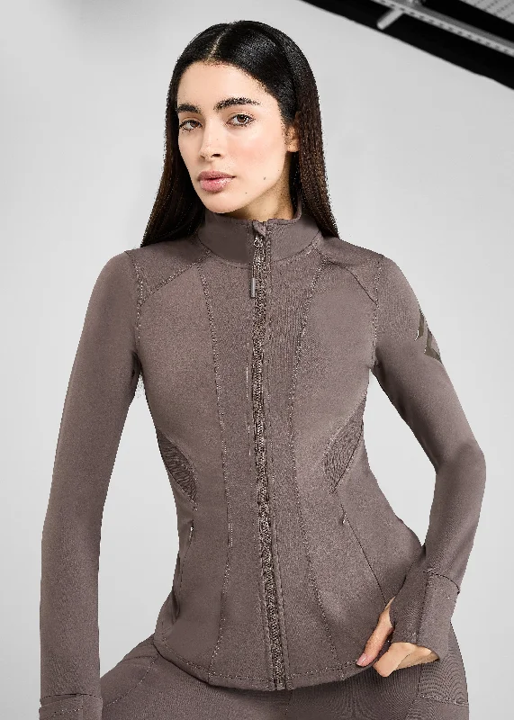 Fawn Core Fitted Jacket Tiered Jacket Buttoned Jacket Zippered Jacket
