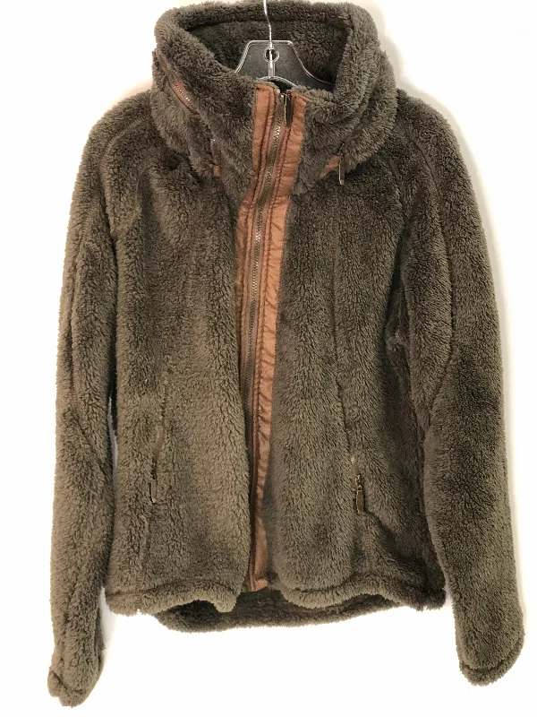 Fleece Jacket w/ Hoodie Mushroom Brown Trench Coat Raincoat Waterproof Jacket