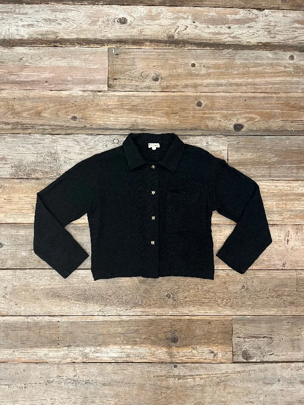 Garden Jacket in Black Teddy Tailored Jacket Straight Jacket A-Line Jacket