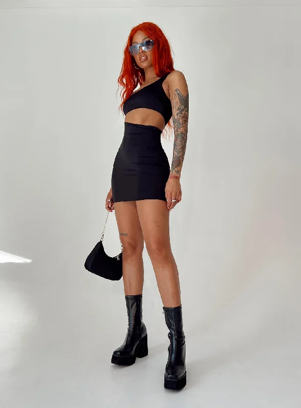 Jessika Mini Dress Black Trendy Camisole Mini Dress