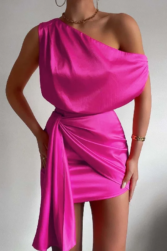 Kharisma Mini Dress - Orchid Fashionable Pleated Mini Dress