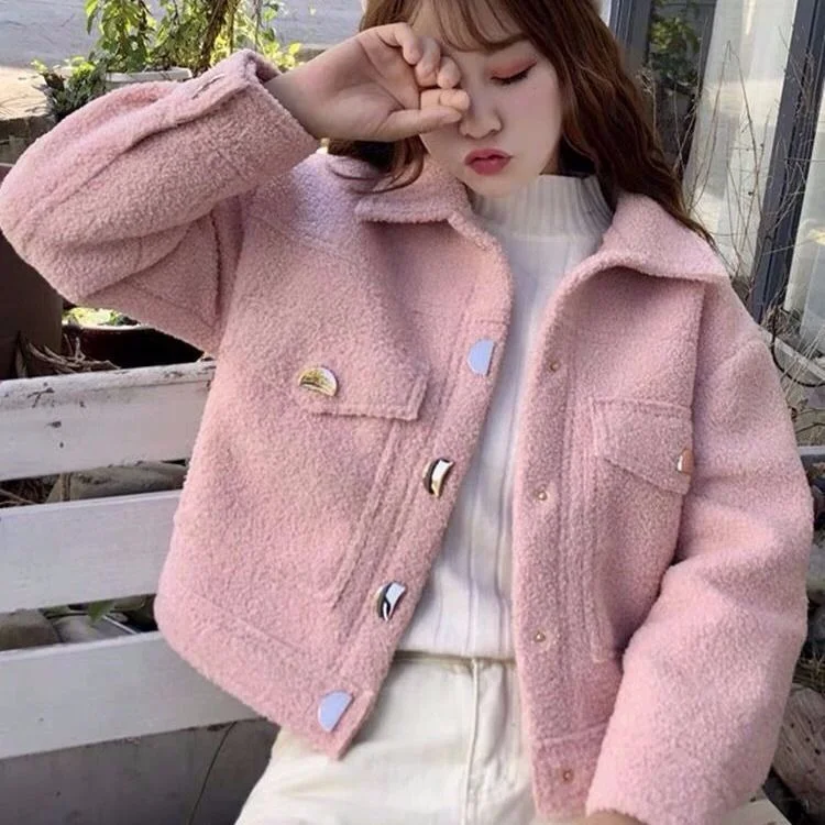 Loose All Match Short Student Jacket Autumn And Winter Jacket Women Mesh Jacket Canvas Jacket Denim Jacket