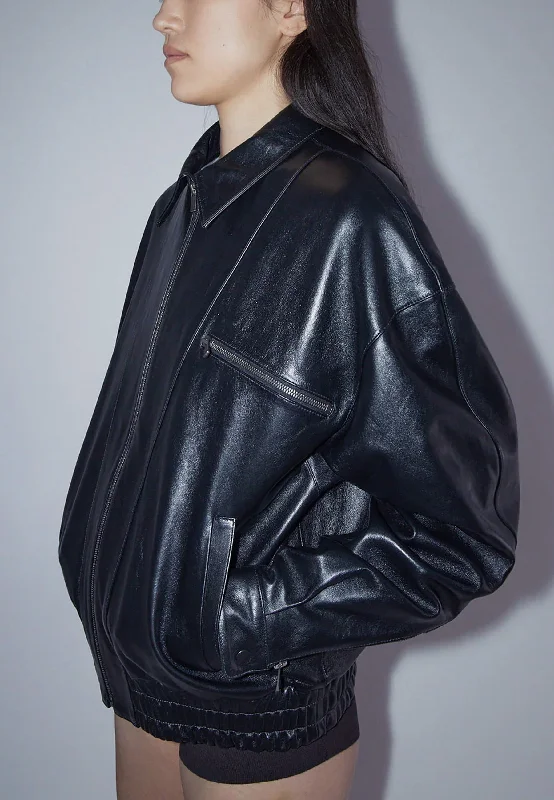 Lora Jacket - Black Belted Jacket Elasticated Jacket Padded Jacket