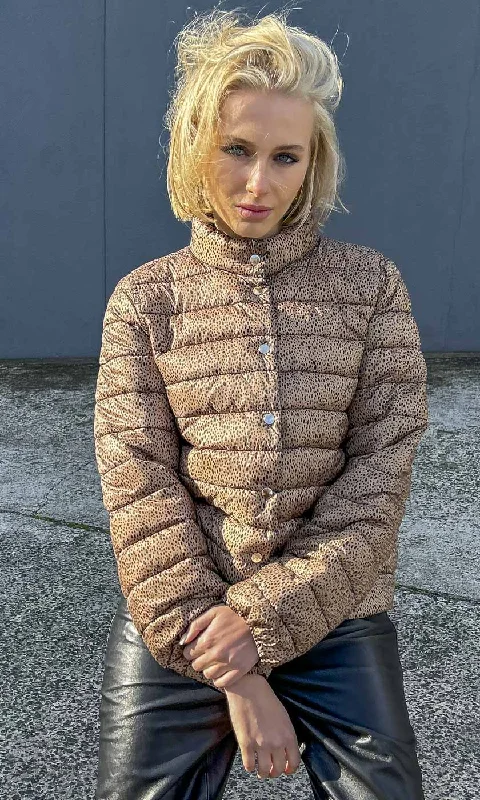 Marella Shorter Padded Jacket Notch Collar Peter Pan Collar Cowl Neck