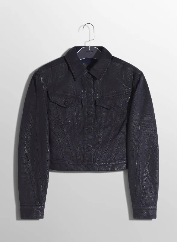 midnight blue waxed denim jacket Wool Fabric Cashmere Fabric Tweed Fabric