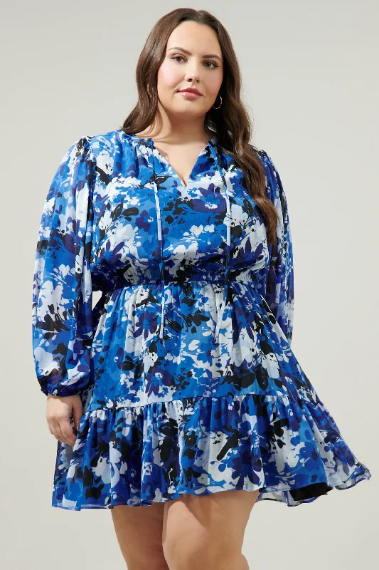Moonflower Paxton Balloon Sleeve Mini Dress Curve Comfortable One-Shoulder Mini Dress Moonflower Paxton Balloon Sleeve Mini Dress Curve Comfortable One-Shoulder Mini Dress