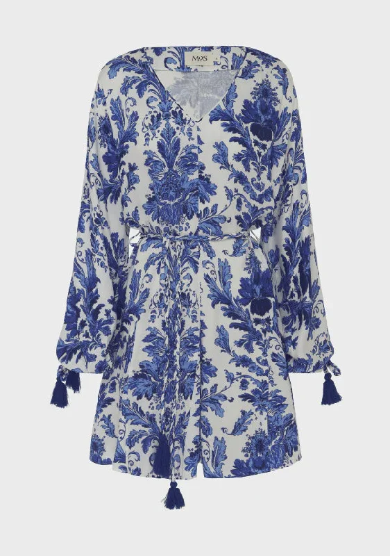MOS THE LABEL ADRIANNA MINI DRESS - ADRIANNA PRINT Chic Mini Dress with V-Neck