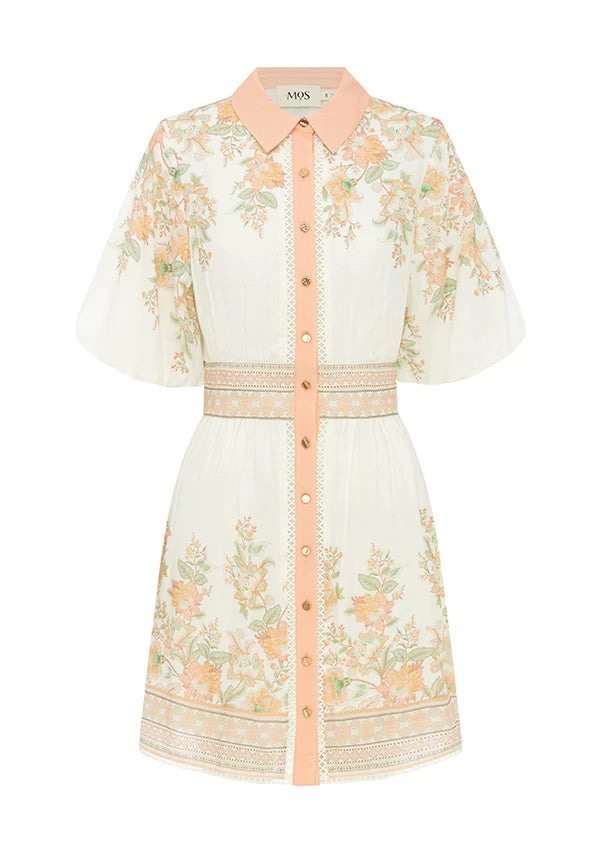 MOS THE LABEL JOANNA MINI DRESS - FLORAL BOARDER PRINT Trendy Bodycon Mini Dress