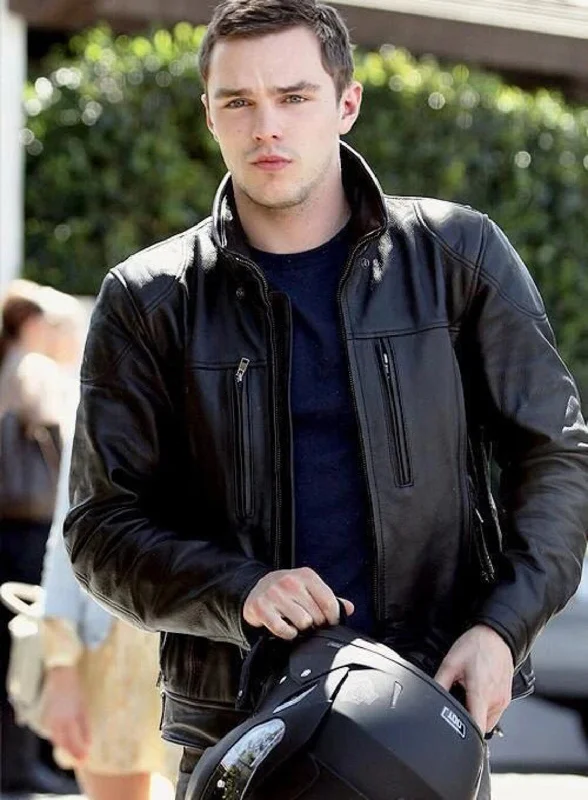 NICHOLAS HOULT Leather Jacket | men celebrity leather jacket by the jacket seller Fleece Jacket Down Jacket Feather Jacket NICHOLAS HOULT Leather Jacket | men celebrity leather jacket by the jacket seller Fleece Jacket Down Jacket Feather Jacket