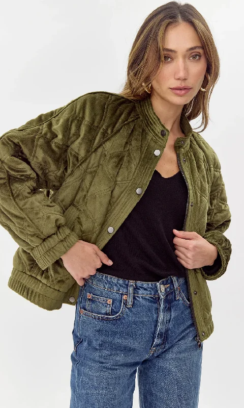 Nova Quilted Jacket Tiered Jacket Buttoned Jacket Zippered Jacket