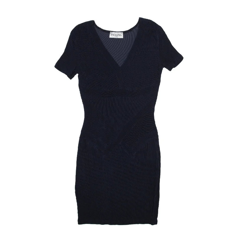 PAOLINA Paris Y2K Pleated Mini Dress Blue Short Sleeve Short Womens UK 8 Stylish Summer Mini Dress PAOLINA Paris Y2K Pleated Mini Dress Blue Short Sleeve Short Womens UK 8 Stylish Summer Mini Dress