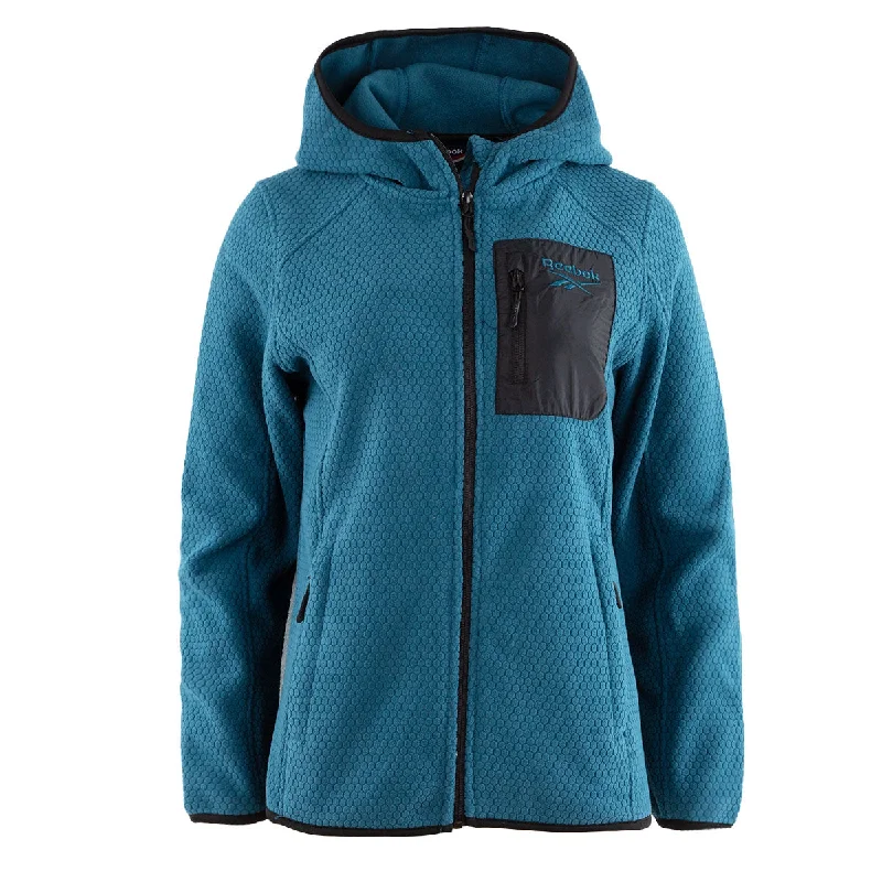 Reebok Women's Honeycomb Fleece Jacket Oversized Jacket Tailored Jacket Straight Jacket Reebok Women's Honeycomb Fleece Jacket Oversized Jacket Tailored Jacket Straight Jacket