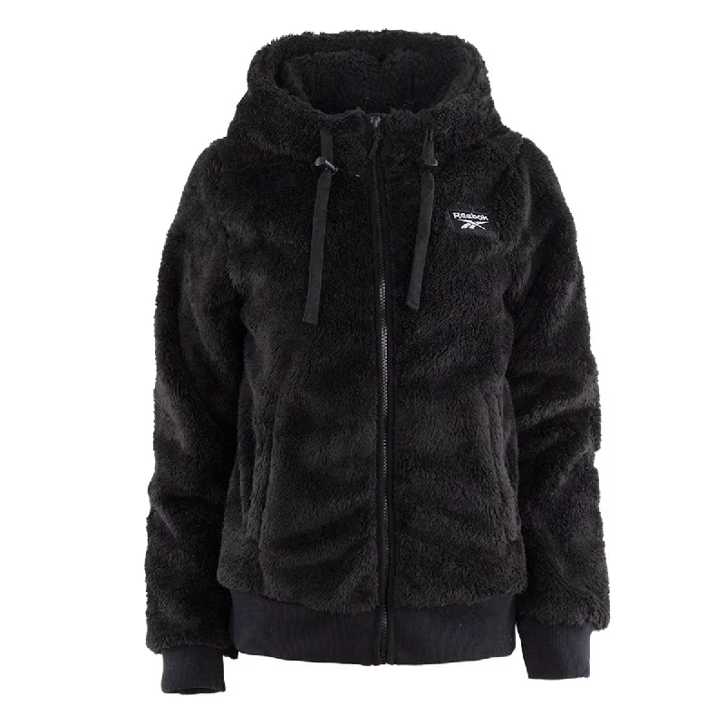 Reebok Women's Drawstring Hooded Heavy Mountain Jacket Bomber Jacket Anorak Windbreaker Reebok Women's Drawstring Hooded Heavy Mountain Jacket Bomber Jacket Anorak Windbreaker