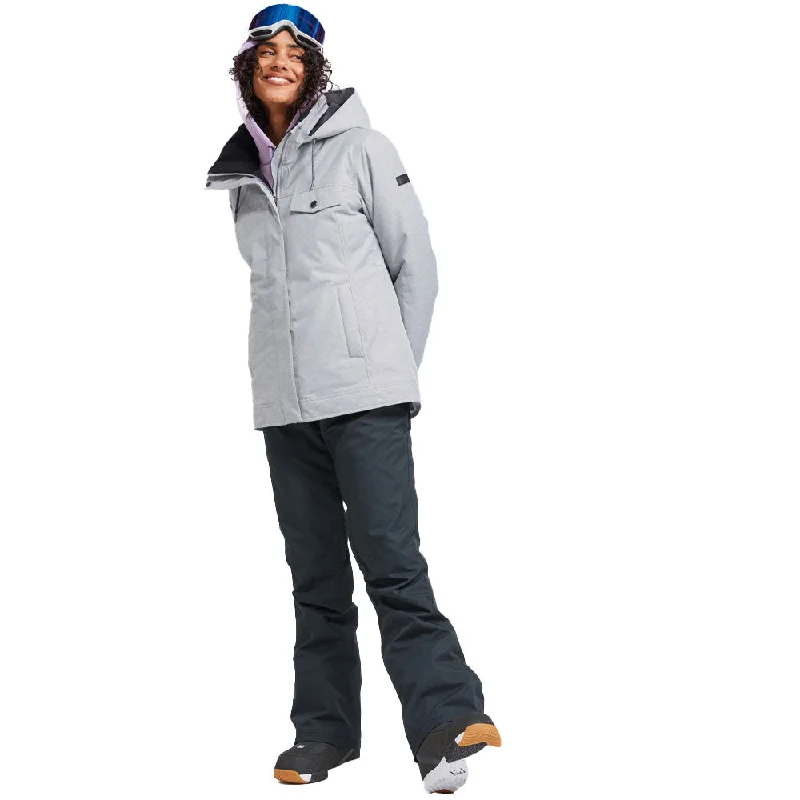 Roxy Billie Snowboard/Ski Jacket - Heather Grey Denim Jacket Leather Jacket Suede Jacket Roxy Billie Snowboard/Ski Jacket - Heather Grey Denim Jacket Leather Jacket Suede Jacket