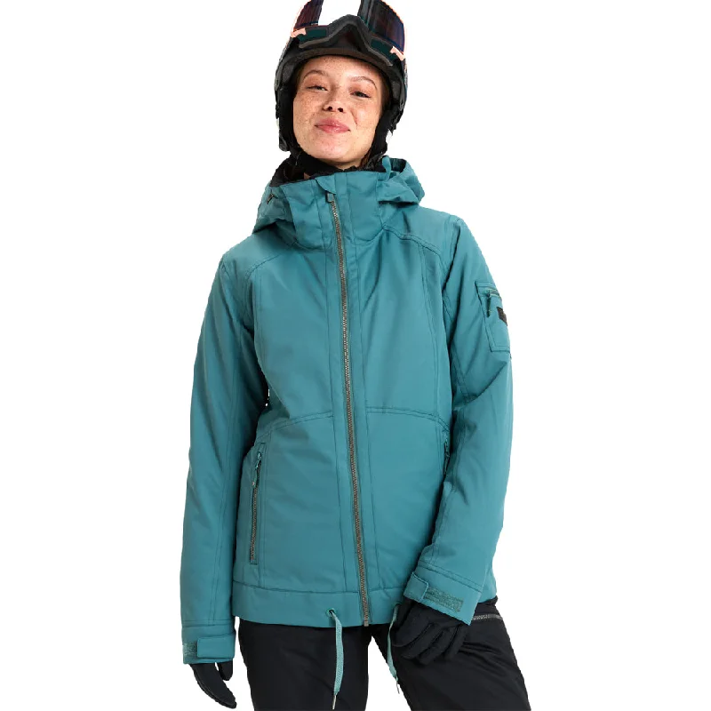 Roxy Meade Snow Jacket Zippered Jacket Buttoned Jacket Snapped Jacket