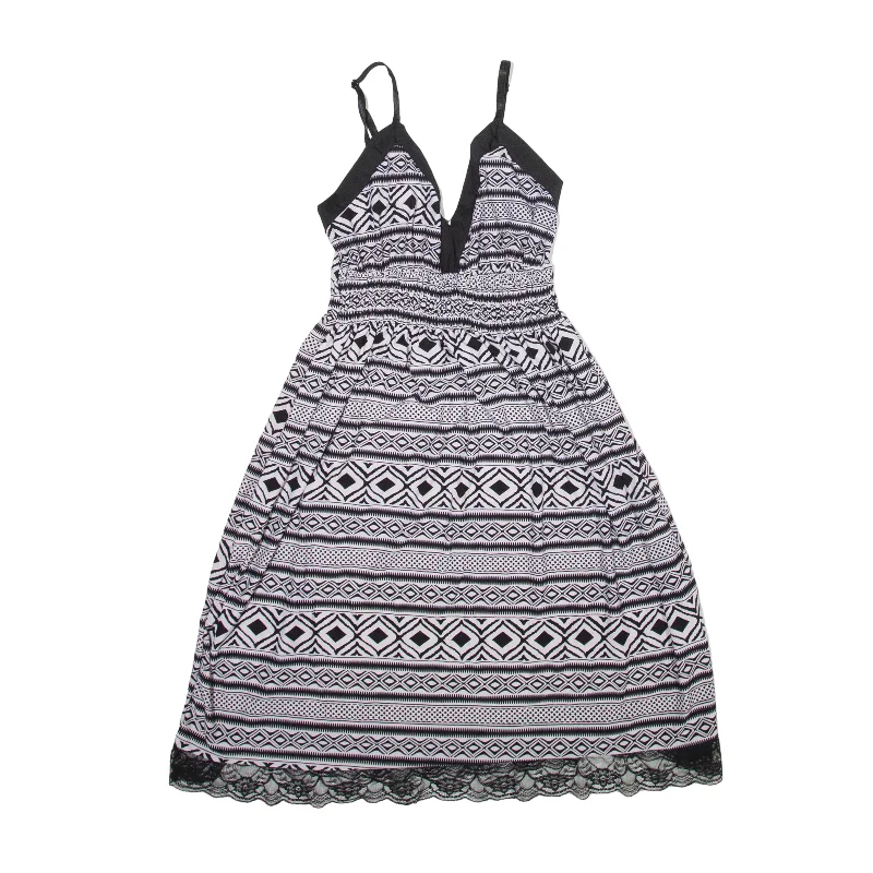 THALASSA Y2K Mini Dress White Crazy Pattern Sleeveless Short Womens UK 4 Classic Striped Mini Dress THALASSA Y2K Mini Dress White Crazy Pattern Sleeveless Short Womens UK 4 Classic Striped Mini Dress