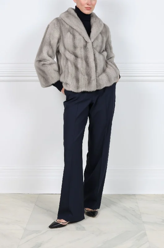 The Magnolia Mink Fur Jacket Plaid Jacket Tartan Jacket Houndstooth Jacket