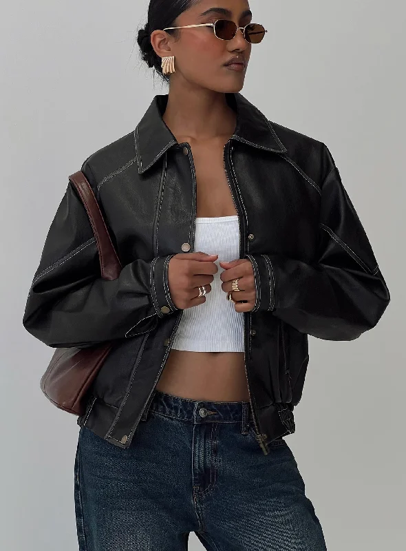 Think Different Jacket Black Belted Jacket Elasticated Jacket Padded Jacket