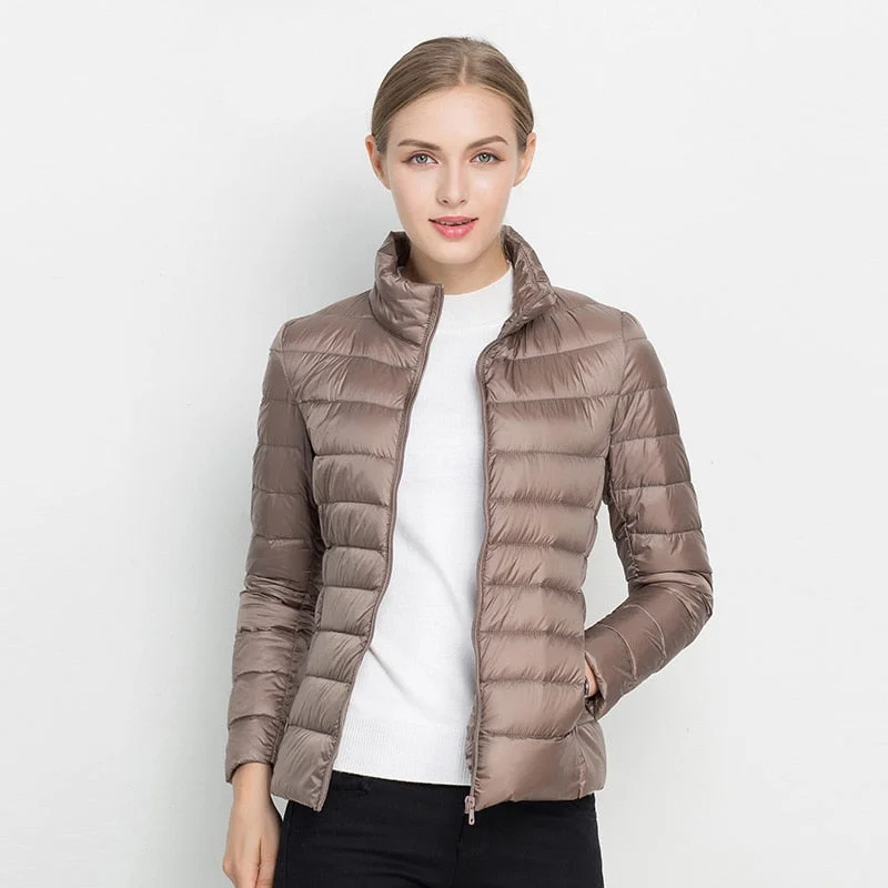 Ultra Light 90% White Duck Down Jacket Women Winter Coat 2018 Thin Female Winter Slim Warm Jacket Windproof Down Coat Plus colth Tiered Jacket Buttoned Jacket Zippered Jacket Ultra Light 90% White Duck Down Jacket Women Winter Coat 2018 Thin Female Winter Slim Warm Jacket Windproof Down Coat Plus colth Tiered Jacket Buttoned Jacket Zippered Jacket