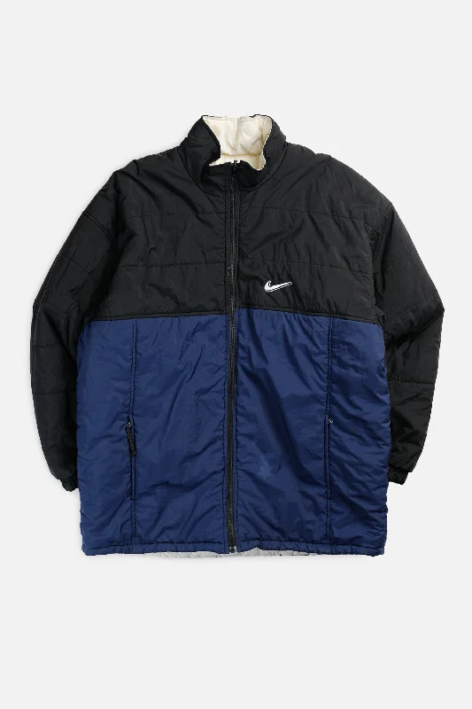 Vintage Nike Puffer Jacket - L Herringbone Jacket Checkered Jacket Solid Jacket