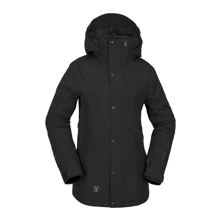 Volcom Womens Ell Gore-Tex Insulated Snow Jacket - Black Front Pockets Side Pockets Patch Pockets Volcom Womens Ell Gore-Tex Insulated Snow Jacket - Black Front Pockets Side Pockets Patch Pockets