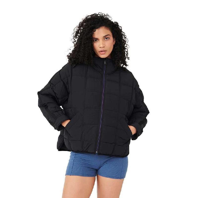Women's Pippa Packable Puffer Jacket - Black Striped Jacket Polka Dot Jacket Floral Jacket Women's Pippa Packable Puffer Jacket - Black Striped Jacket Polka Dot Jacket Floral Jacket