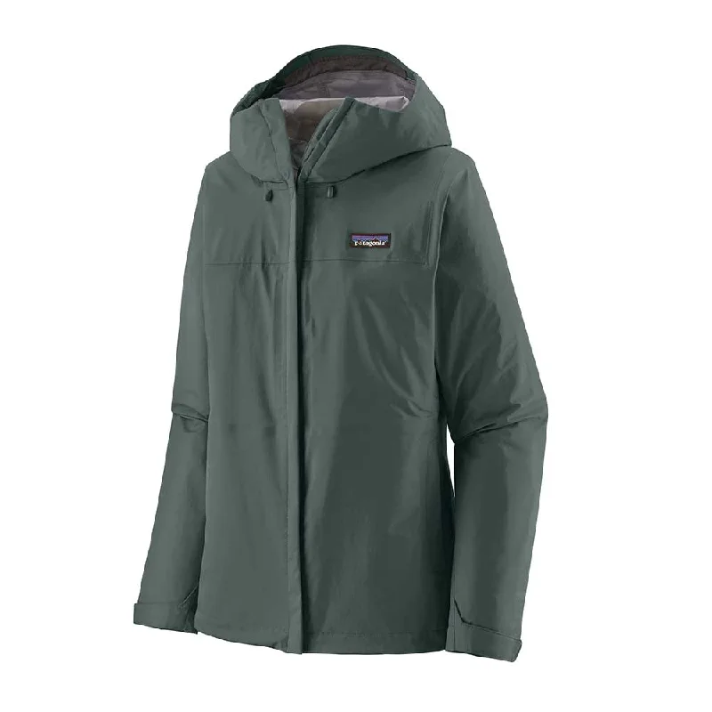 Women's Torrentshell 3L Rain Jacket - Nouveau Green Notch Collar Jacket Peter Pan Collar Jacket Cowl Neck Jacket