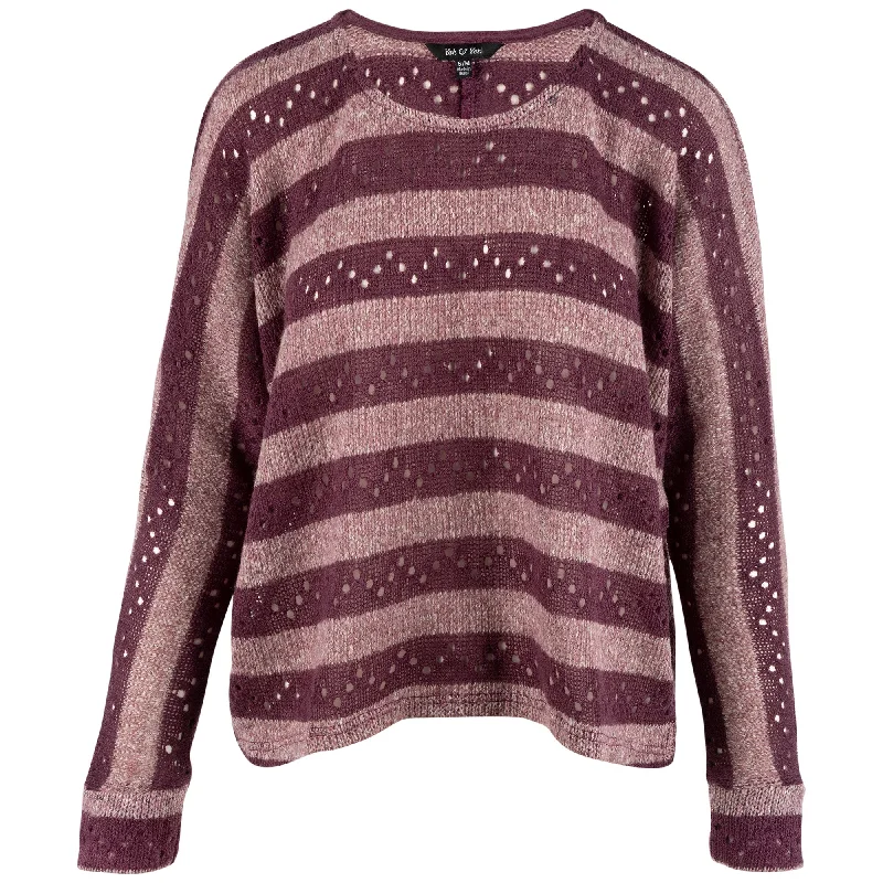 Striped Drop Shoulder Sweater Top Sweater Knitwear Pullover
