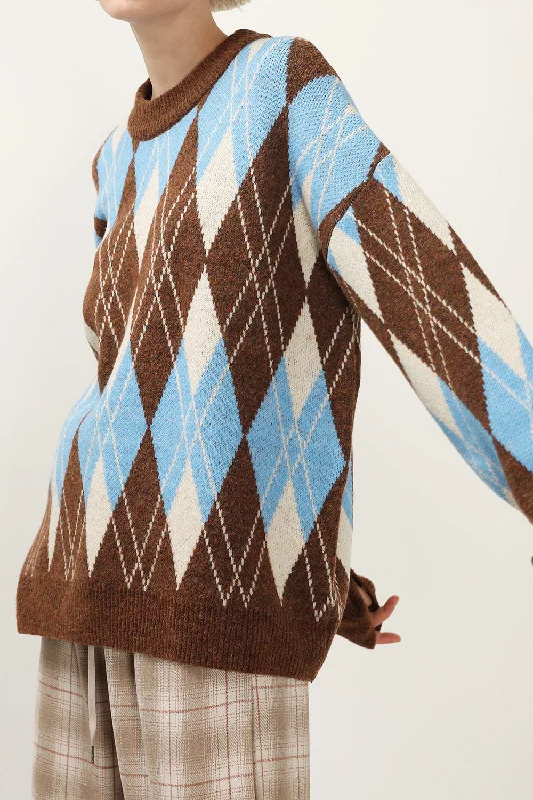 Avery Argyle Sweater Fleece Sweater Nylon Polyester
