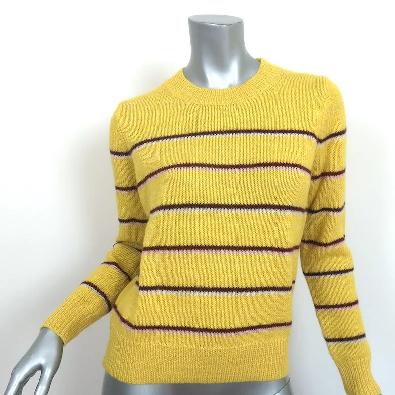 Isabel Marant Etoile Sweater Gian Yellow Striped Alpaca-Blend Size 34 Machine Wash Dry Clean Hand Wash Isabel Marant Etoile Sweater Gian Yellow Striped Alpaca-Blend Size 34 Machine Wash Dry Clean Hand Wash
