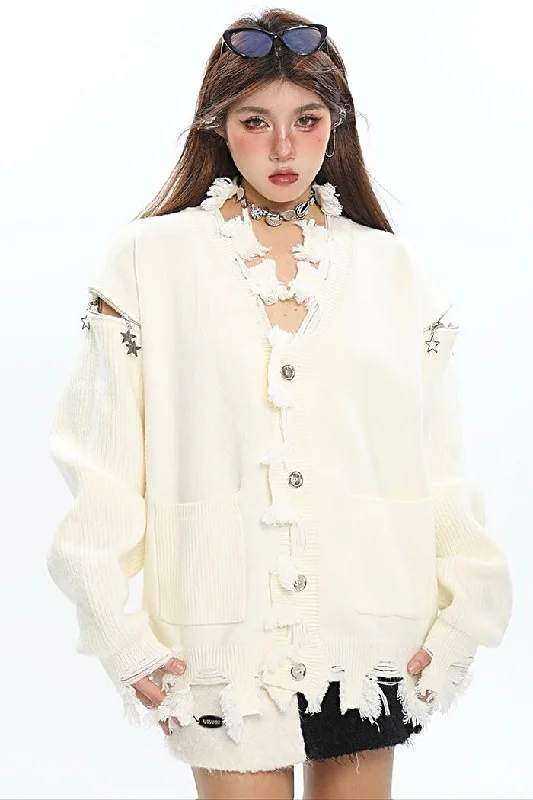 Jessica Solid Color Button Up Multi Zipper Knitted Long Sleeve Sweater Stretchy Elastic Breathable Jessica Solid Color Button Up Multi Zipper Knitted Long Sleeve Sweater Stretchy Elastic Breathable