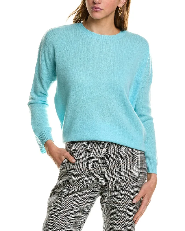 Kier + J Dropped-Shoulder Dolman Cashmere Sweater Zippered Front Buttoned Front Snap Front Kier + J Dropped-Shoulder Dolman Cashmere Sweater Zippered Front Buttoned Front Snap Front