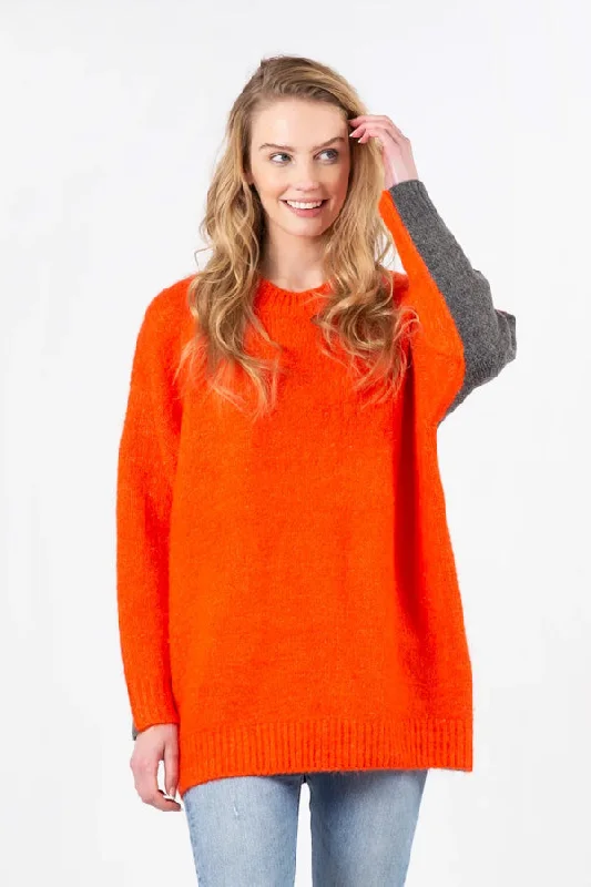 Lyla & Luxe Blossom Sweater Mesh Sweater Canvas Denim