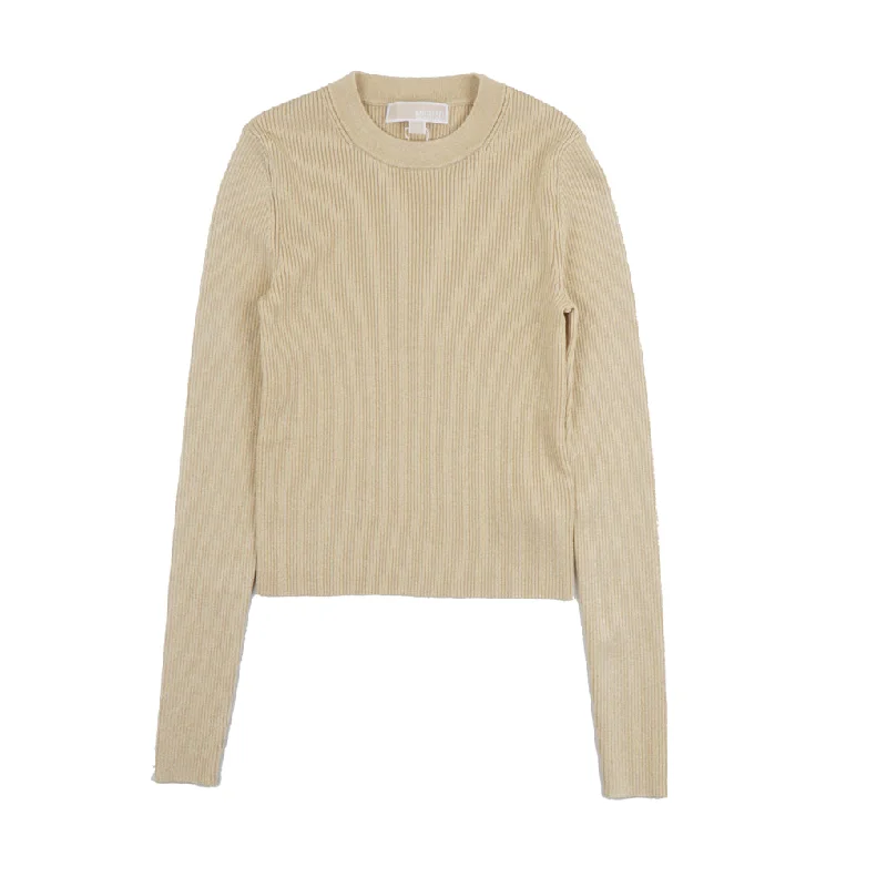 Michael Kors Sweaters Golden Ribbed Striped Patterned