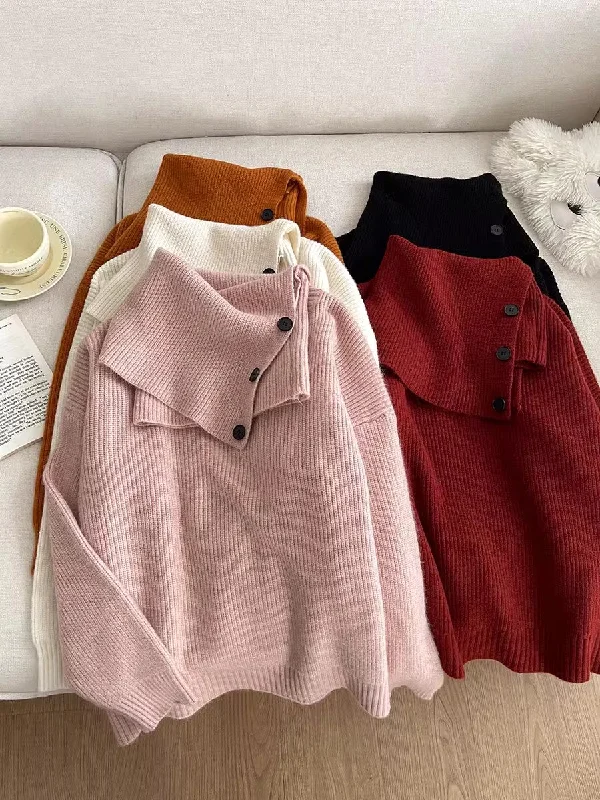 soft sweater and scarf two-piece set    S4741 Wool Fabric Cashmere Fabric Tweed Fabric