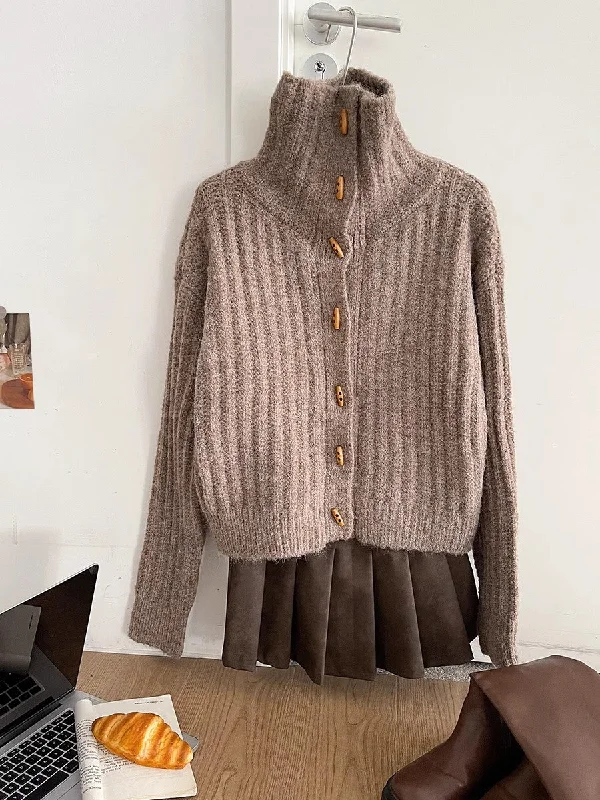 soft sweater short knitted jacket     S4765 Toggled Drawstring Belted