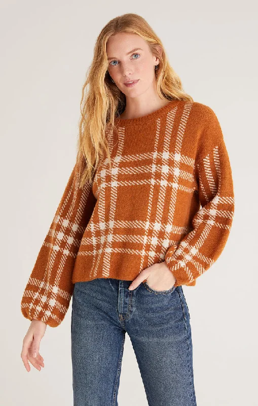 Solange Plaid Sweater Knit Fabric Woven Fabric Fleece Fabric