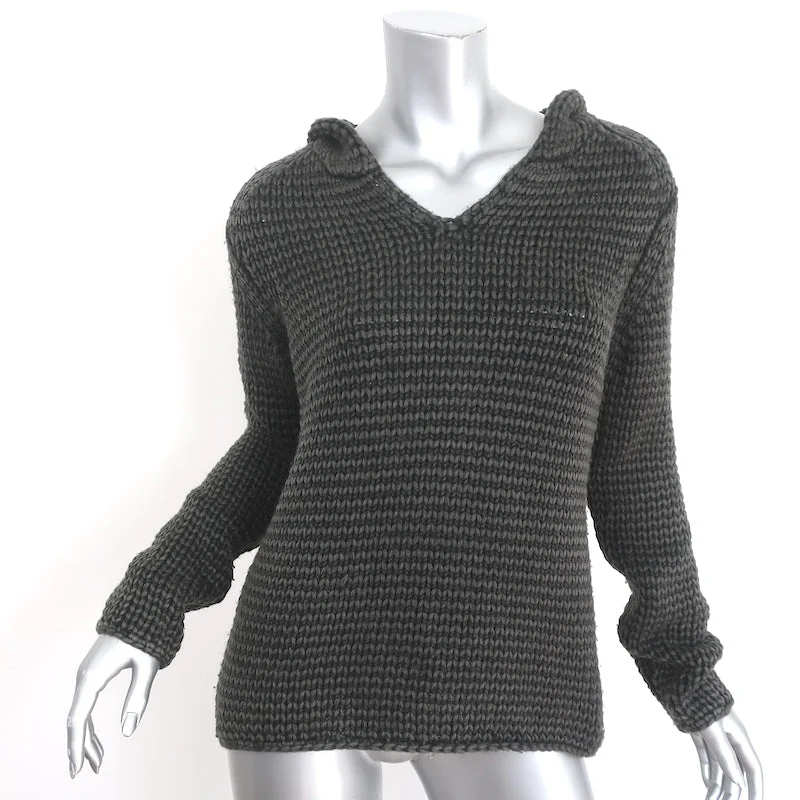 T by Alexander Wang Hoodie Gray Crochet Wool Size Extra Small Pullover Sweater Terry Blend Velvet Blend Canvas Blend T by Alexander Wang Hoodie Gray Crochet Wool Size Extra Small Pullover Sweater Terry Blend Velvet Blend Canvas Blend