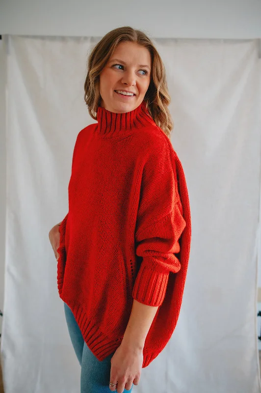 The Margot Sweater by Charli London - Apple Red Chenille Blend Fleece Blend Nylon Blend The Margot Sweater by Charli London - Apple Red Chenille Blend Fleece Blend Nylon Blend