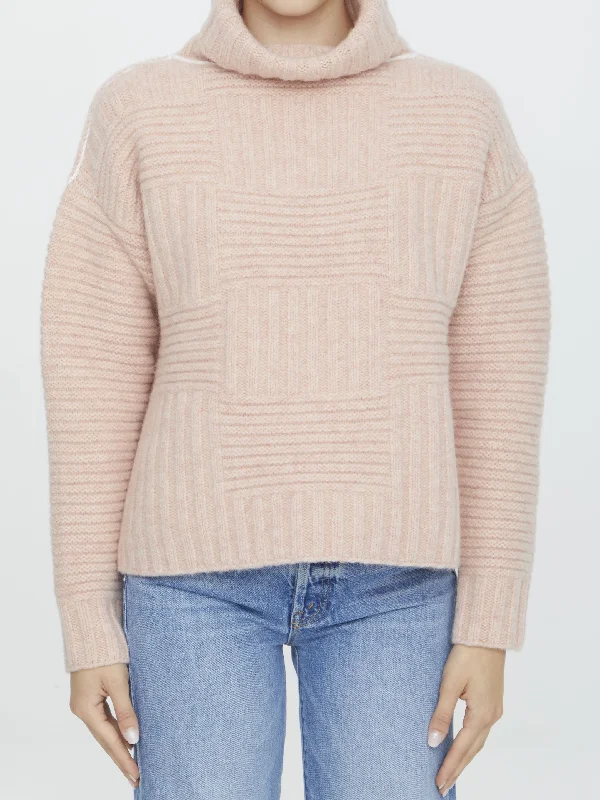 Wool Turtleneck Sweater Boxy Sweater Fitted Sweater A-Line