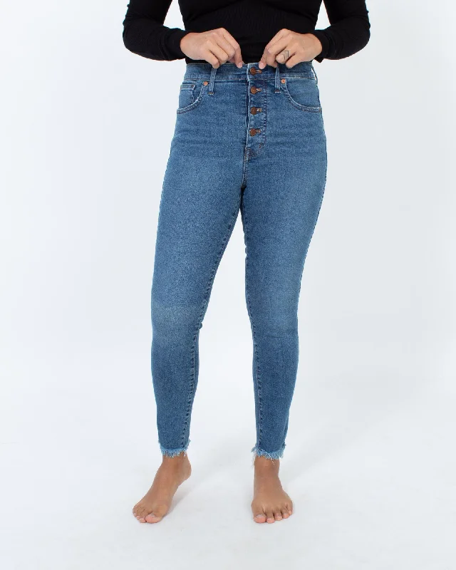 "10" High Rise Skinny" Jeans Stylish Acid-Wash Jeans
