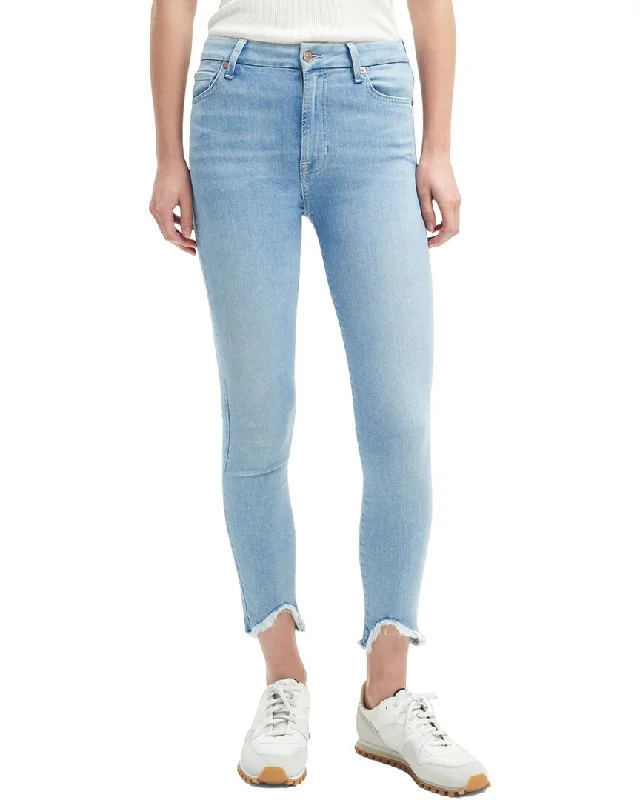 7 For All Mankind Ankle Skinny Maple Jean Elegant High-Waisted Flared Jeans
