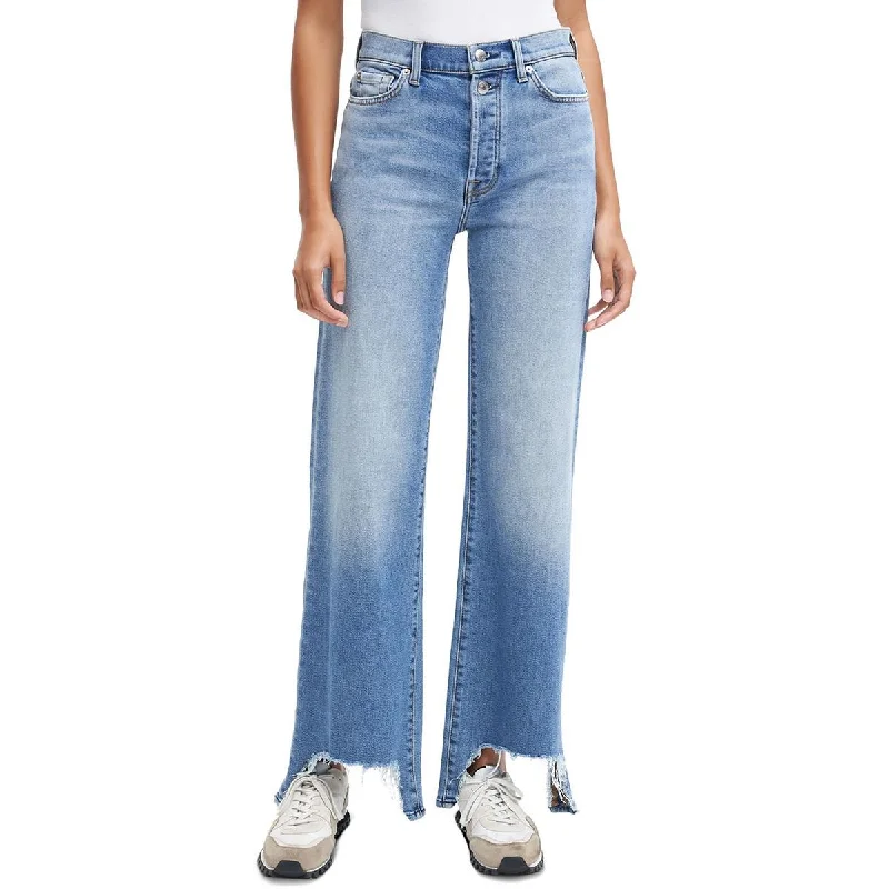 7 For All Mankind Womens Denim Light Wash Wide Leg Jeans Fashionable Vintage Wash Jeans 7 For All Mankind Womens Denim Light Wash Wide Leg Jeans Fashionable Vintage Wash Jeans